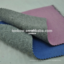 Blue wool double faced fabric mix grey color for winter coat